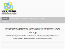Tablet Screenshot of insektenschutz-klumpp.de